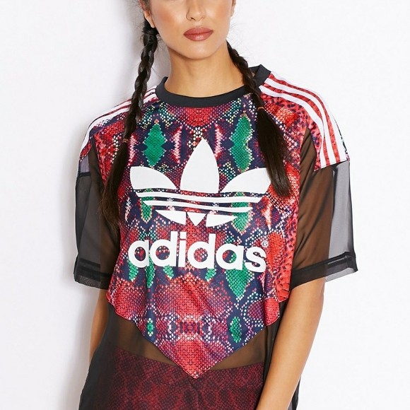 *BNWT* Adidas Snake Print Jersey Top🐍 - Picture 3 of 3